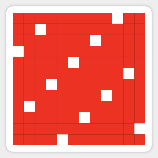 Red Checkers Sticker by EyeStrain